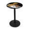 Holland Bar Stool Co. 42" Blk Wrinkle Arizona State Pub Table, Pitchfork, 28" dia. Top L214B4228ArizSt-F-D2